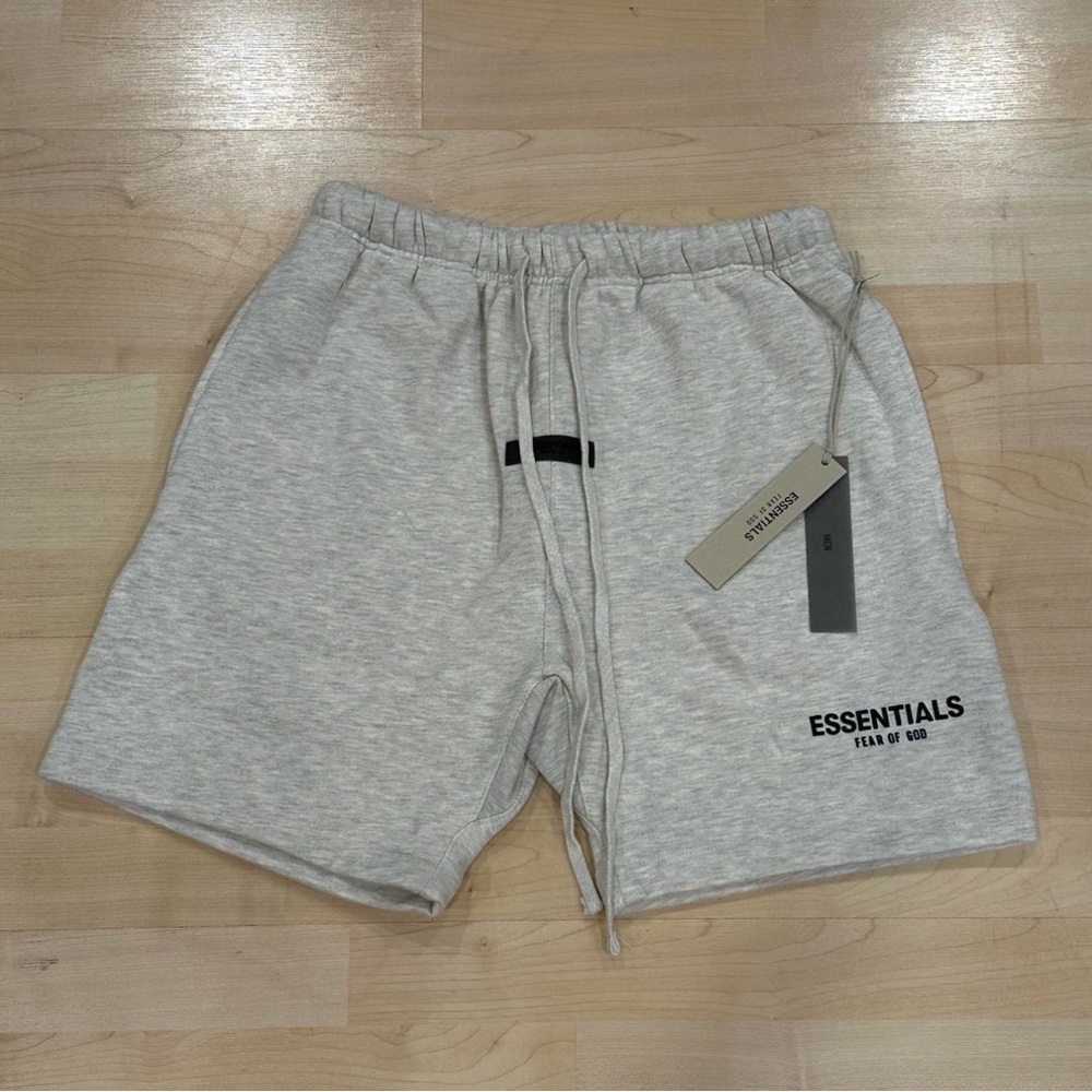Fear of God Essentials Light Gray Athletic Shorts